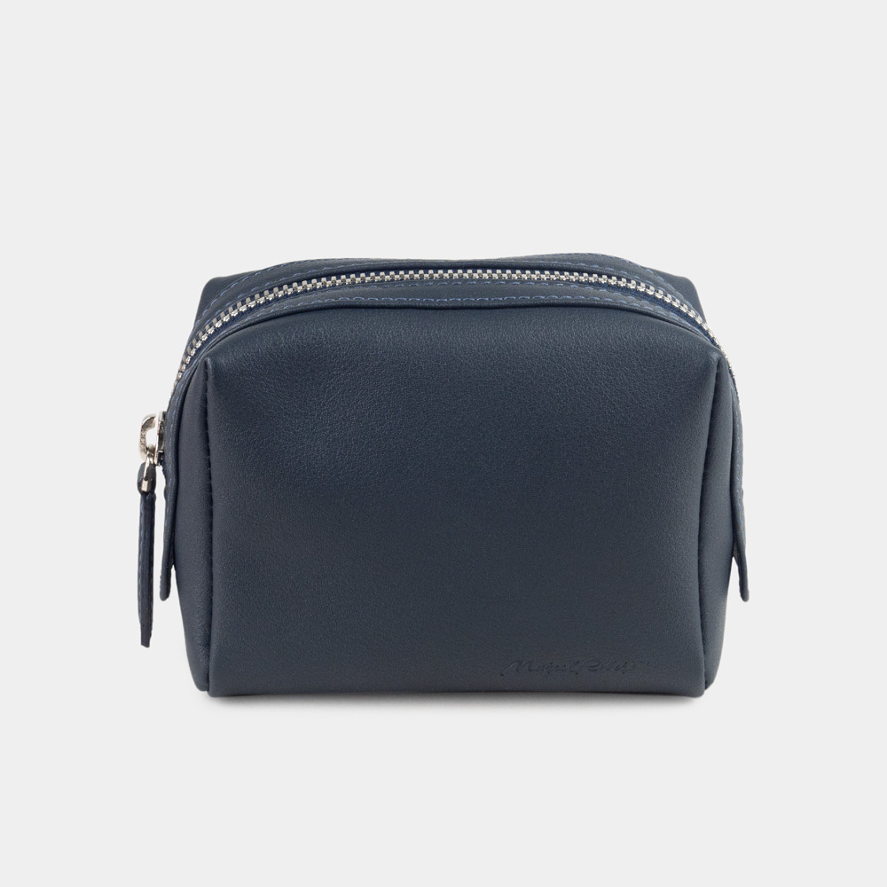 Несессер Mignon из кожи теленка, синего цвета