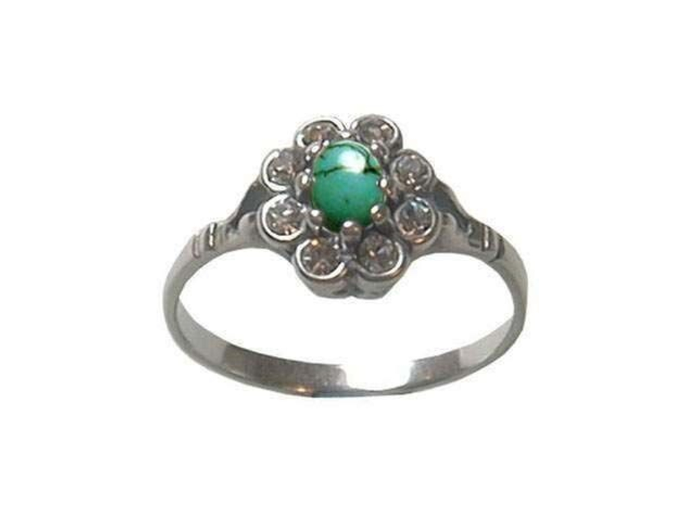 "Камелия" кольцо в серебряном покрытии из коллекции "Самоцветы" от Jenavi