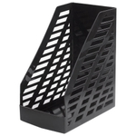 Лоток вертикальный для бумаг BRAUBERG «MAXI-plus» (250×160×300 мм), сетчатый, черный.