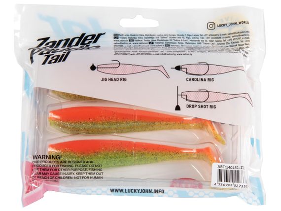Виброхвосты LJ 3D Series ZANDER PADDLE TAIL 5.5in (14.00)/Z12 3шт.