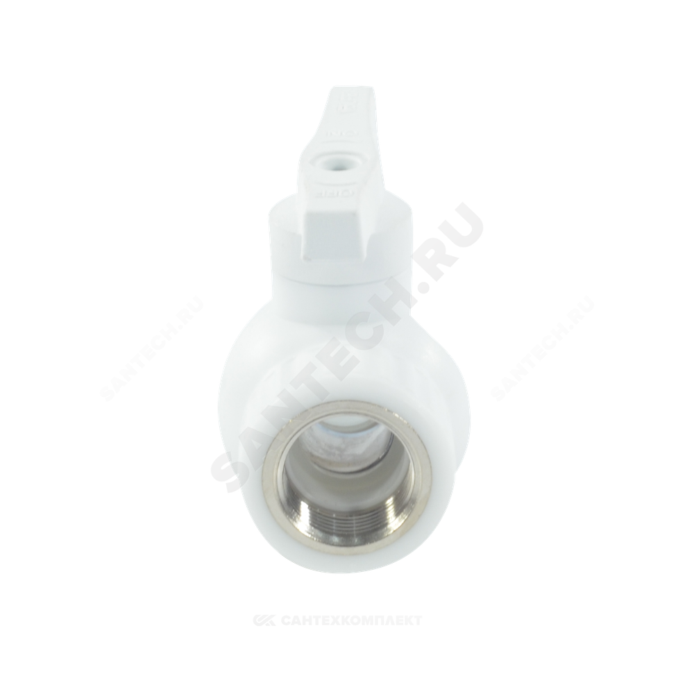 Кран шаровой PP-R комбинированный белый Дн 32х1" Ру25 ВР VALFEX 10144132