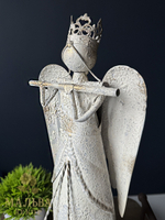 Декор "Ангел" кремовый антик 14x8xH38,5 см