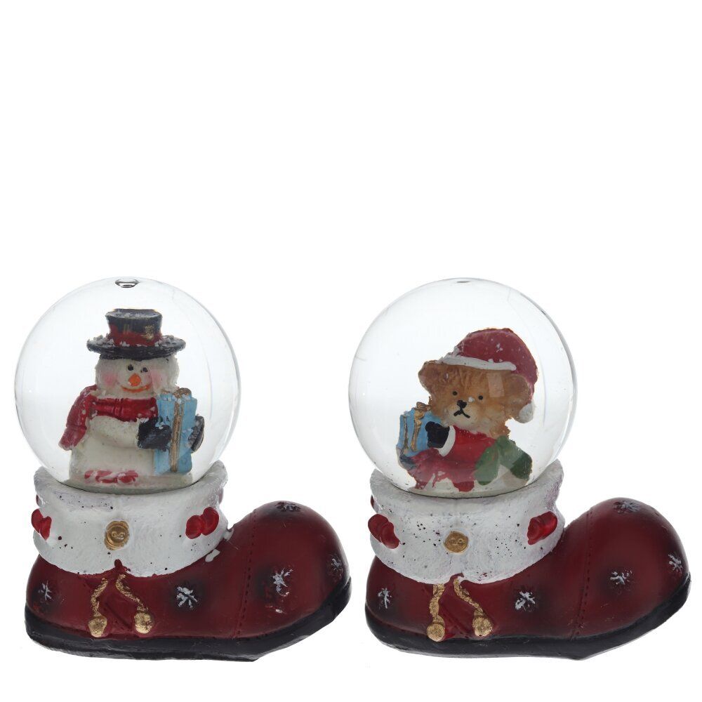 GAEM Фигурка декоративная "Медвежонок/Снеговик" в стекл шаре, L7 W4 H7,5 см, 2в.