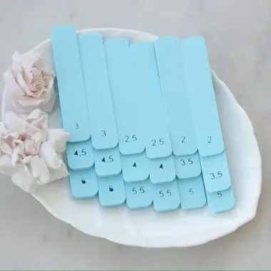 Ограничитель толщины для раскатки полимерной глины, набор, цвет голубой, ФТ029