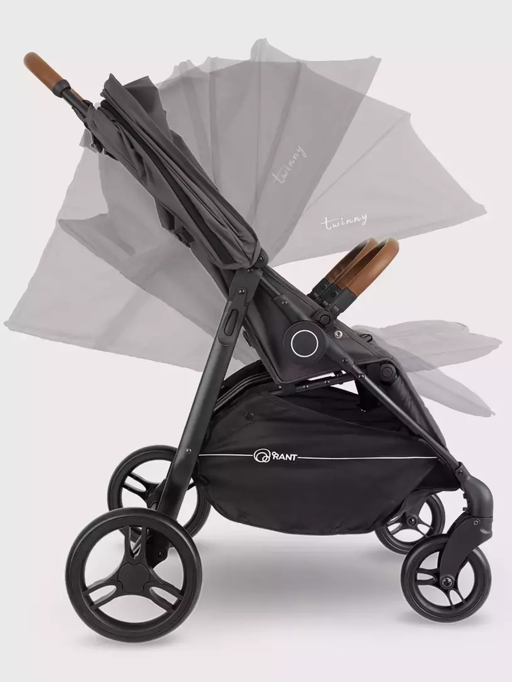 Коляска детская для близнецов "Twinny" RA151 Moon grey