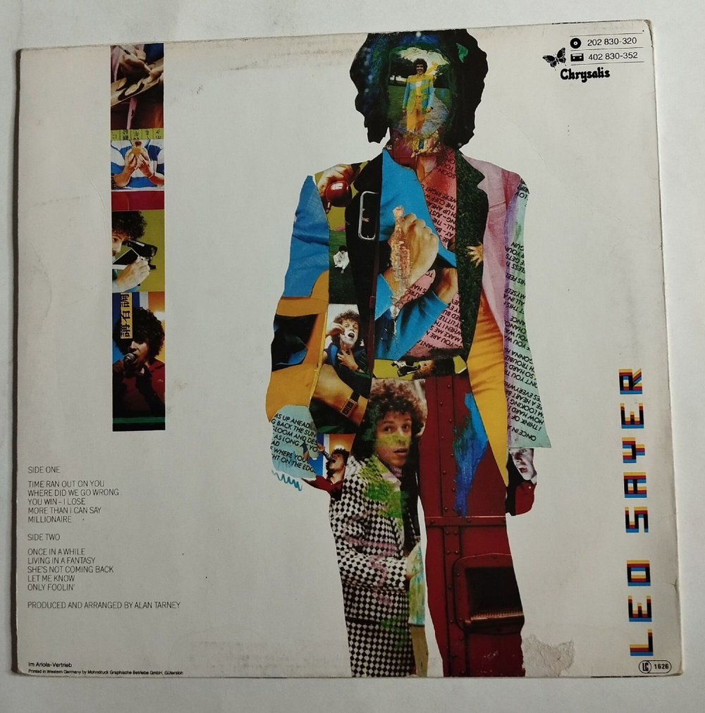 Винтажная виниловая пластинка LP Leo Sayer Living In A Fantasy (Germany 1980)