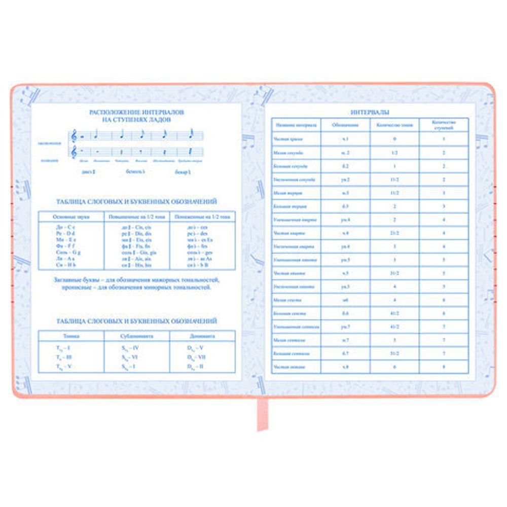 Дневник для музыкальной школы 170х215 мм, 48 л., обложка кожзам твердая, фольга, BRAUBERG, справочный материал, НОТКИ, 107368