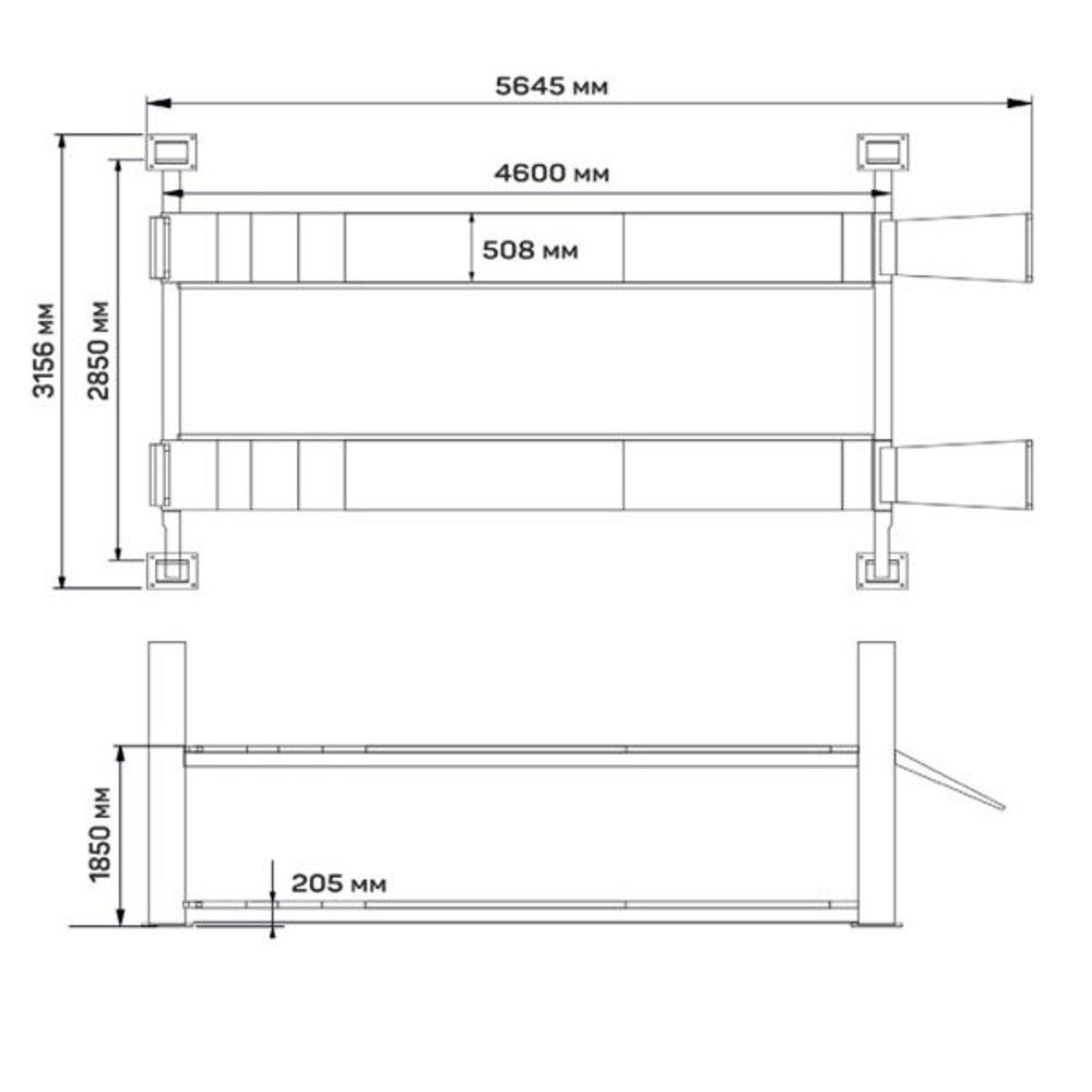 ТЕМП TFA5000-3D Подъёмник электрогидравлический четырехстоечный, 5 т