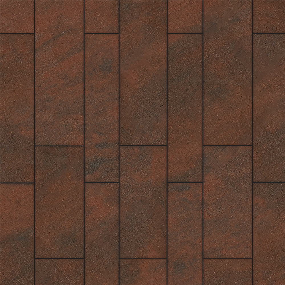 Тротуарная плитка ПАРКЕТ - Листопад гладкий Клинкер, комплект из 4 видов плит