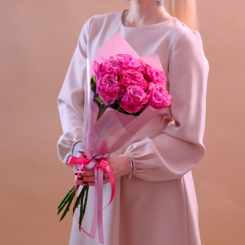 Купить Букет пионовидных роз Country Blues, 7 шт.