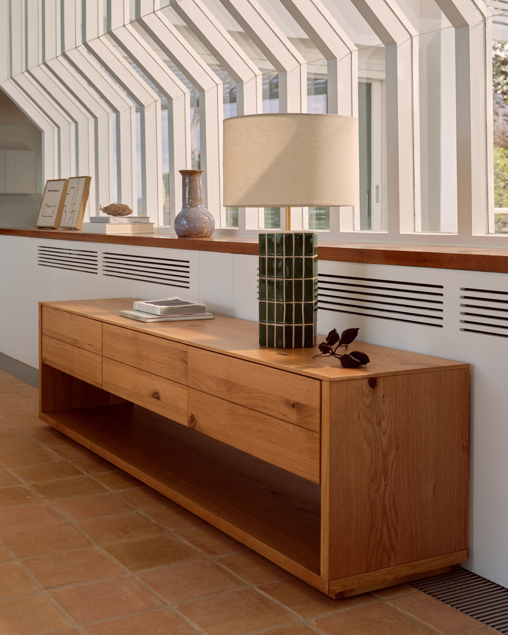 Rue Настольная лампа из зеленой керамики