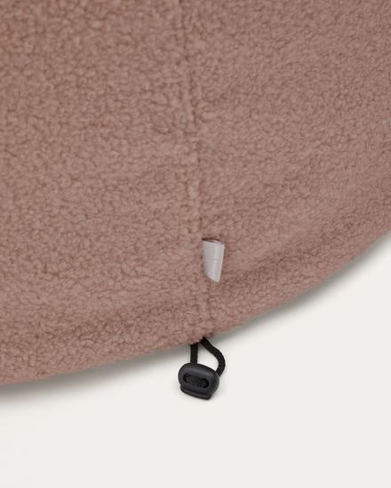 Чехол на пуф Kaeli из розового букле Ø 60 см