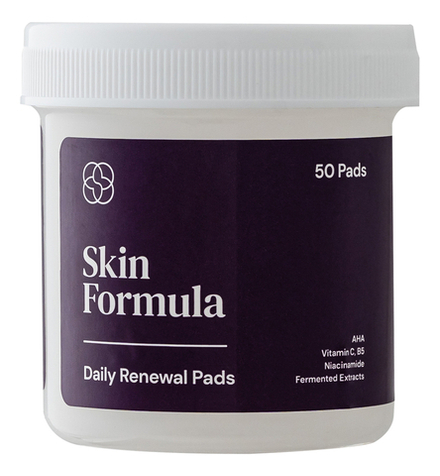 Skin Formula Daily Renewal Pads Мультивитаминные обновляющие салфетки с регенерирующим действием  50 шт