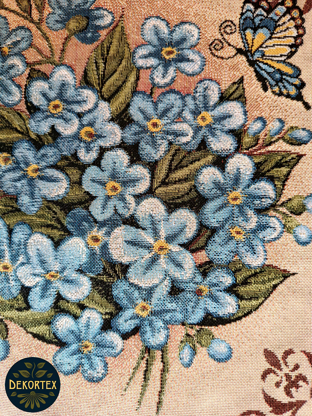 Набор чехлов на табурет из гобелена Незабудки (33х33 см) - 4шт