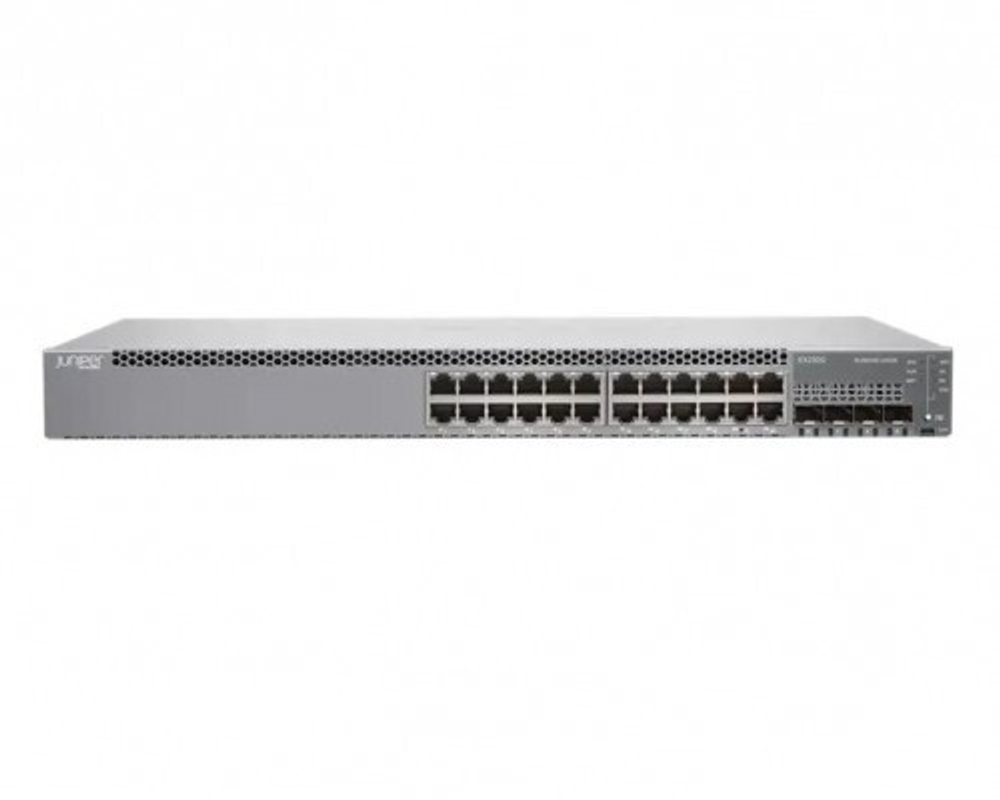 Сетевое оборудование Juniper EX3400-24P в составе EX3400 24-port 10/100/1000BaseT PoE+, 4 x 1/10G SF