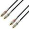 Adam Hall K3TCC0600 - кабель аудио 2 x RCA (M) - 2 x RCA (M), 1 x 0.22 мм2, 6.0 м, черный