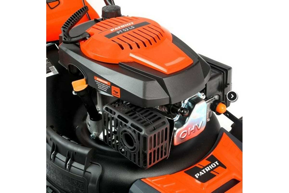 Бензиновая газонокосилка PATRIOT PT 52LS, 200 сс, 51 см, привод, мульчирование, штуцер для подключения воды 512109024