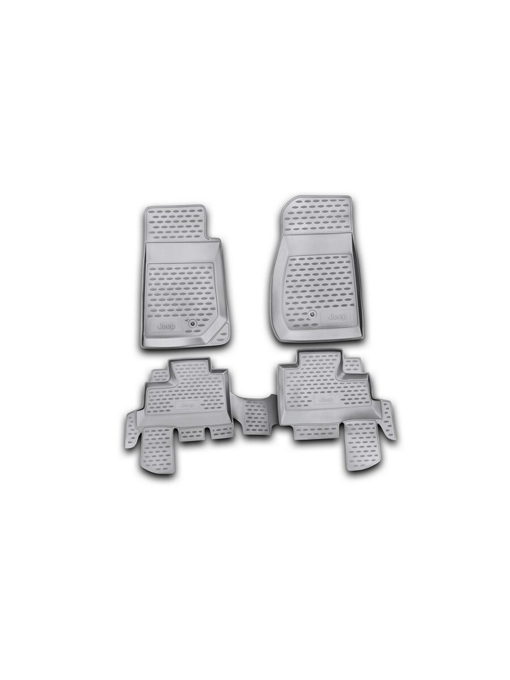 Коврики в салон для JEEP Wrangler 4 двери, 2007- 4 шт. (полиуретан) MFJK7401