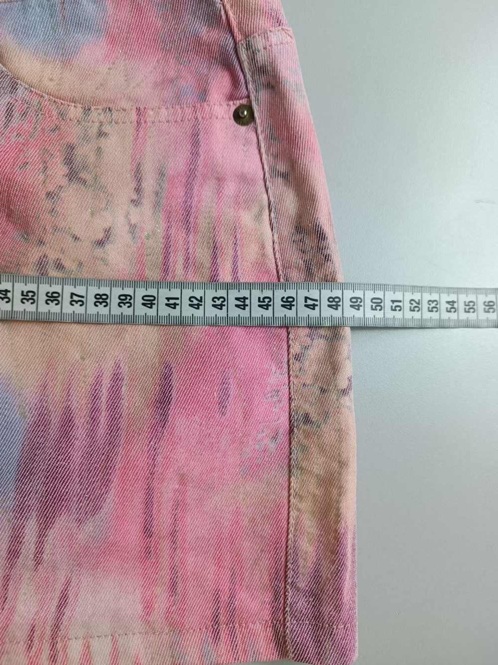 Юбка джинсовая яркая 46 размер