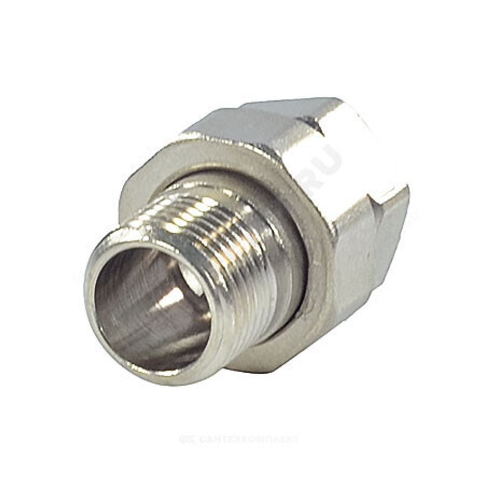 Соединитель латунь никель американка Ду 40 (1 1/2") прямой ВР/НР SantechSystems