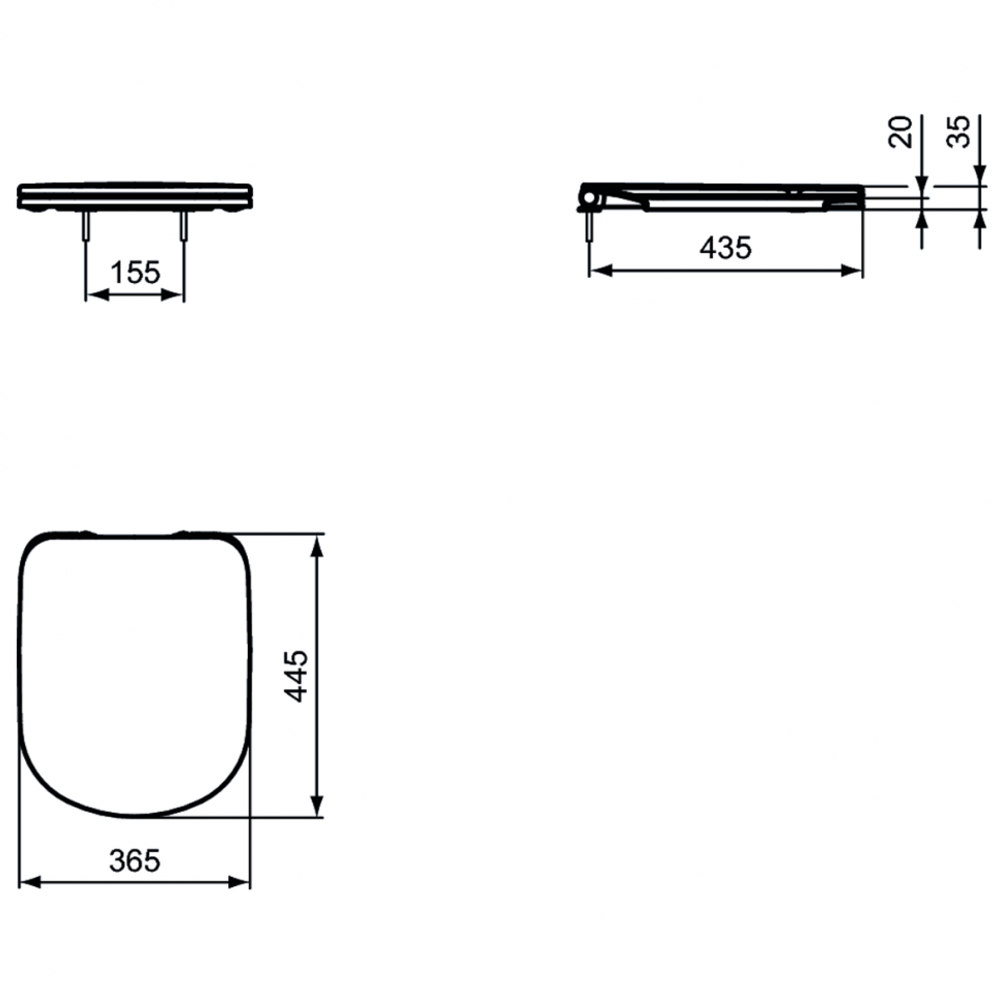 Сидение и крышка для унитаза с функцией плавного закрытия Ideal Standard i.life A T467901