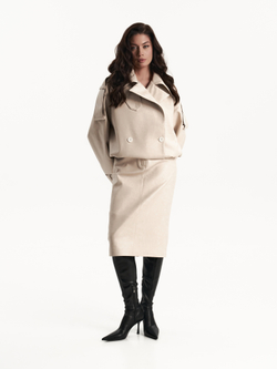 Косуха экокожа в молочном цвете