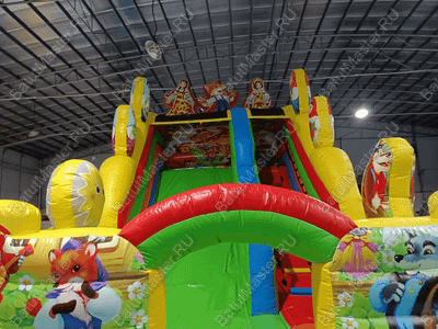 Надувная горка "Русская народная" 7*4*6 м
