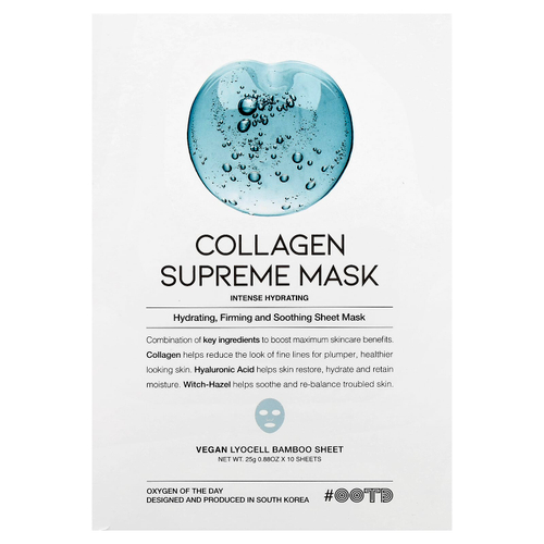 OOTD, Collagen Supreme Beauty Mask, 10 шт. По 25 г (0,88 унции)