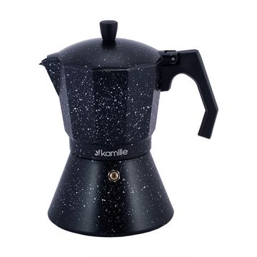 Кофеварка гейзерная 450 мл. Kamille КМ-2513MR (9 порций) из алюминия с индукционным дном