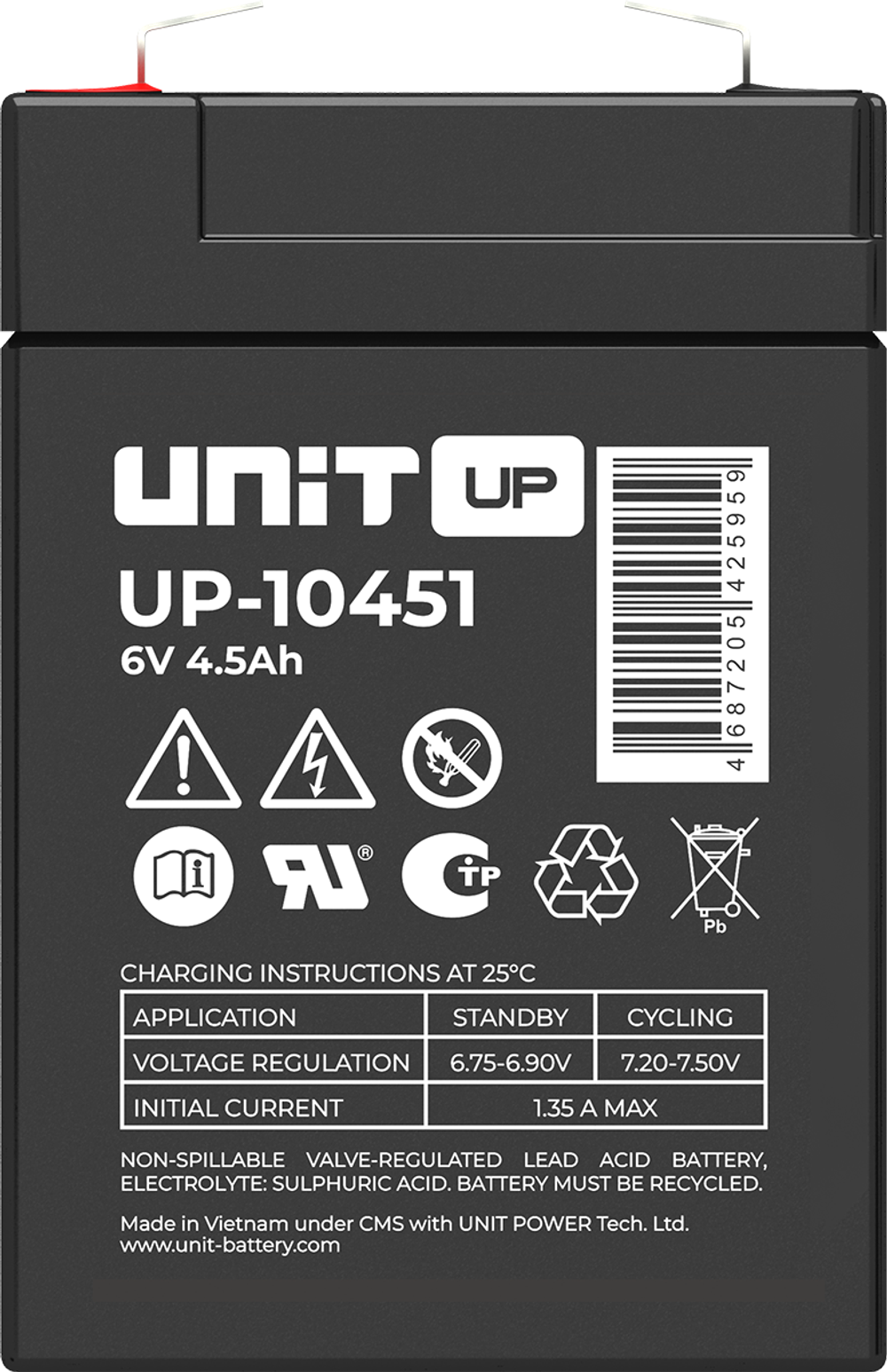 Аккумулятор UNIT UP-10451