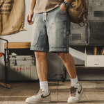 Джинсовые шорты для мужчин от бренда JIELEINUO