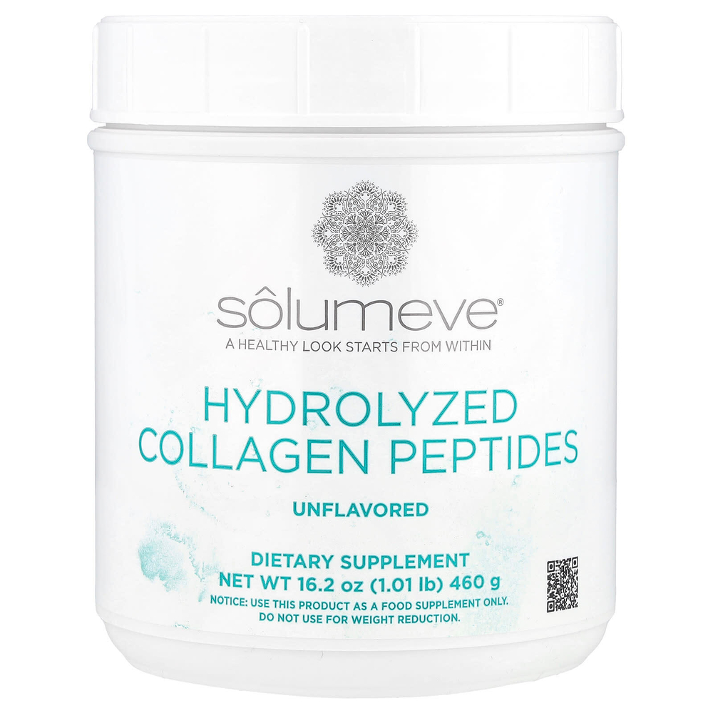 Solumeve, Radiant Beauty, пептиды гидролизованного коллагена, порошок с нейтральным вкусом, 460 г (16 унций, 1 фунт)
