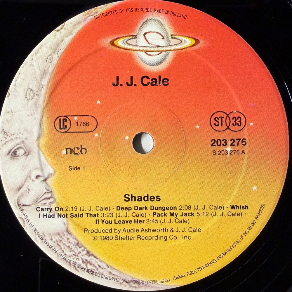 J.J. Cale ‎– Shades (Скандинавия 1980г.)