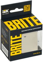 BRITE Выключатель карточный 30А ВС10-1-8-БрКр бежевый IEK