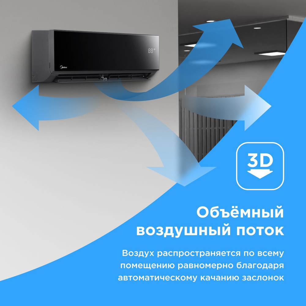 Сплит-система Midea Persona MSAG4-24HRN1-I/MSAG4-24HRN1-O, для помещения до 70 кв.м.