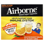 AirBorne, добавка для поддержки иммунной системы, со вкусом апельсина, 3 пробирки, по 10 шипучих таблеток