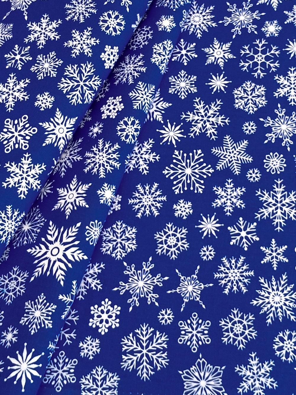 Ткань бязь плательная, рис. "Снежинки", ширина 150 см, арт. 611