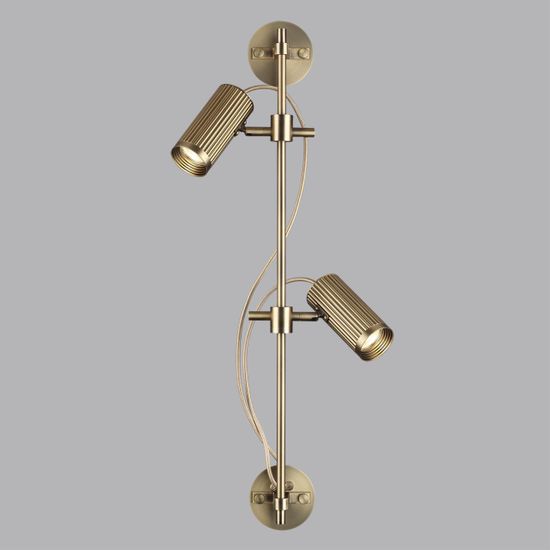 7013/2W HIGHTECH ODL25 683 Настенный св-к поворотный на 50°/180° металл/под латунь IP20 LED GU10 *2 10W 220V MANCHESTER