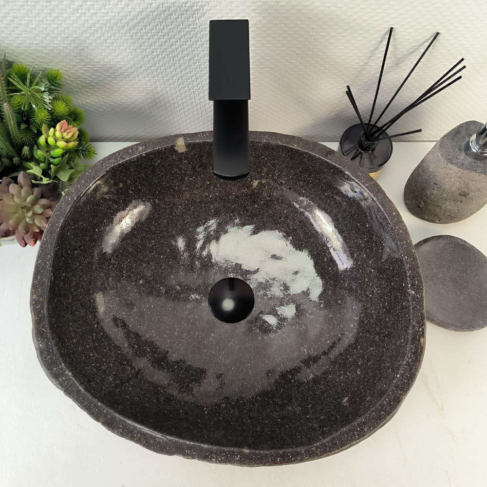 Раковина из речного камня RS-65220 47*41*15 0856