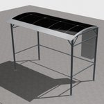 Навес с солнечными батареями на 5 автоматов