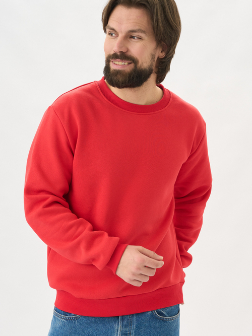 Свитшот ПРЕМИУМ красный с начесом