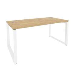 Onix Direct Стол рабочий руководителя на О-образном м/к O.MO-SRR-4.8 Тиквуд Светлый/Металл Белый 158