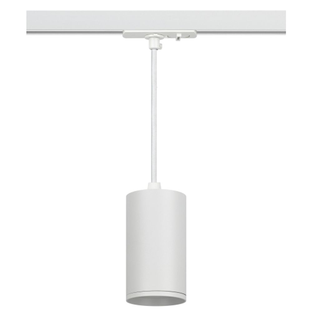 Трековый светильник однофазный ЭРА TR45-GU10 S WH подвесной под лампу GU10 белый | Однофазные светильники под лампу
