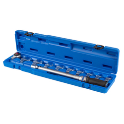 KING TONY (345201D11MR) Динамометрический ключ 14х18 мм, 20-100 Нм, "FIT", с набором рожковых насадок 13-30 мм, кейс