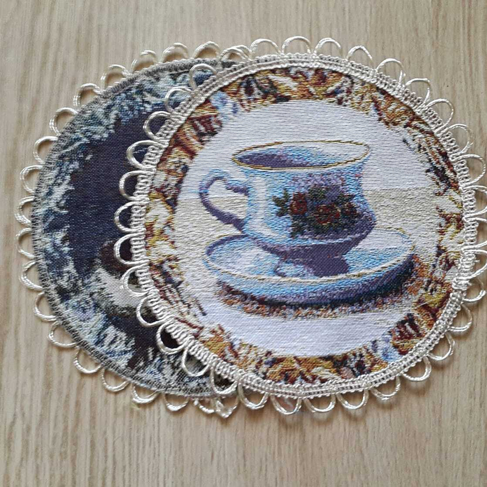 Набор декоративных сервировочных салфеток (d 20) Чайная - 6 шт.