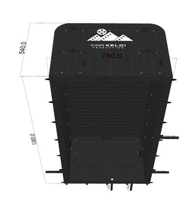 Надувной мобильный кинотеатр,13,8х7,8х5,4 м