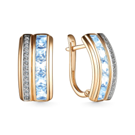 Серьги из золота с топазами