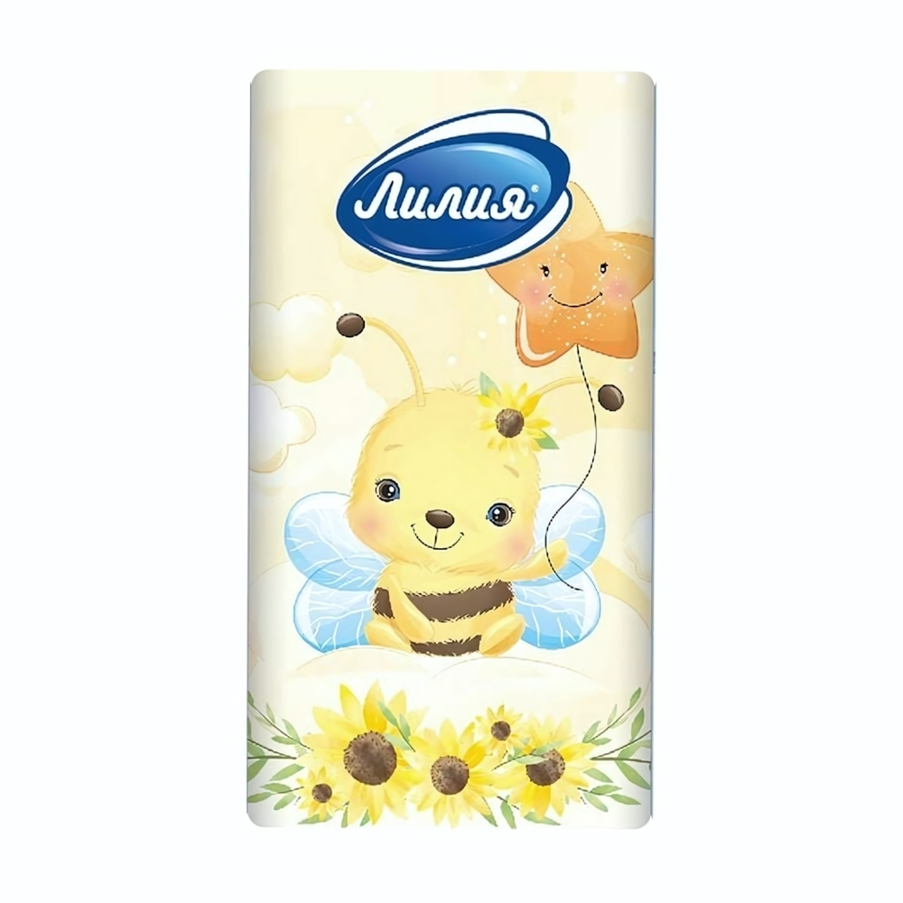 Платочки носовые бумажные ЛИЛИЯ Детство 2сл., 10 шт