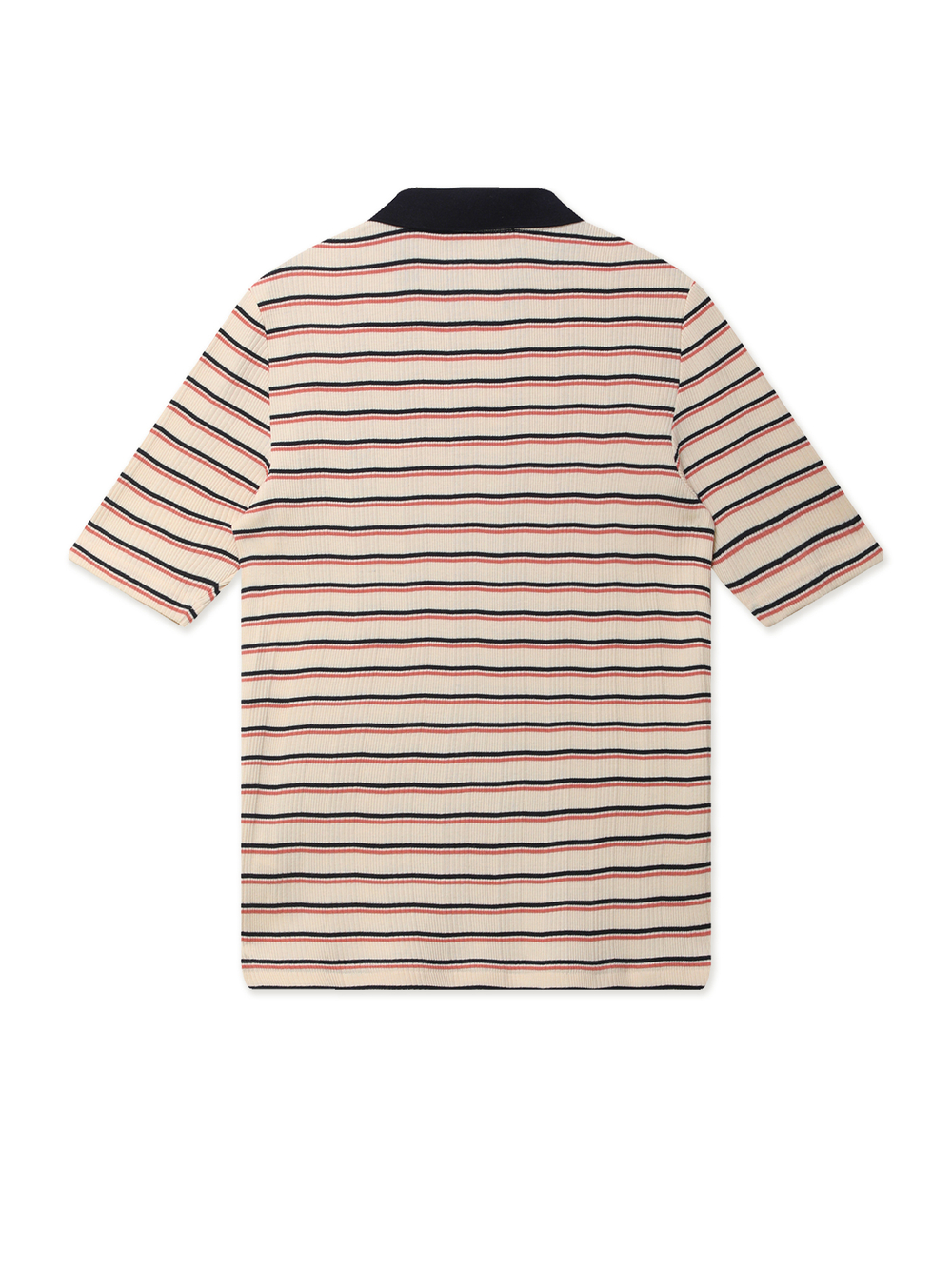 Рубашка Поло Кор. Рукав Striped Ribbed Polo Shirt