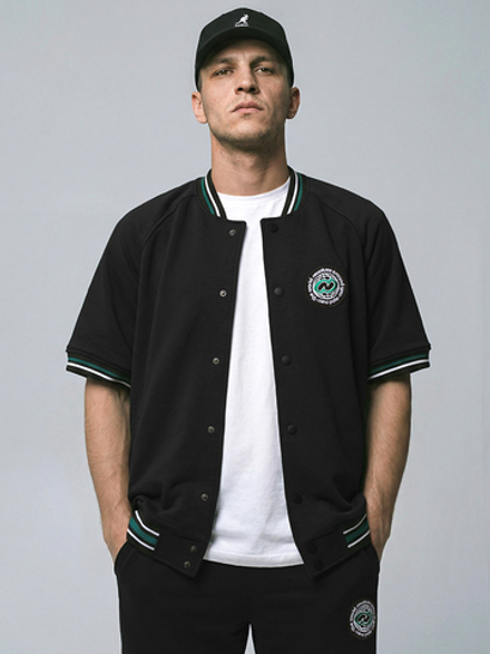 Short Sleeve Bomber Черный